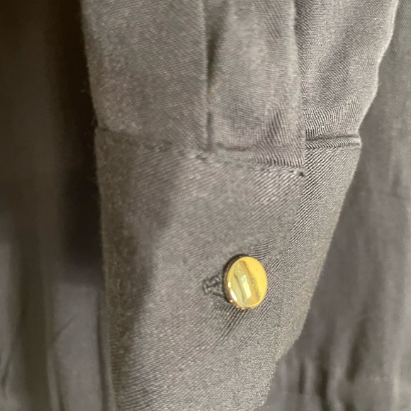 New INCITY dark blue mini rayon dress. Shirt style front closure buttons - Picture 6 of 6